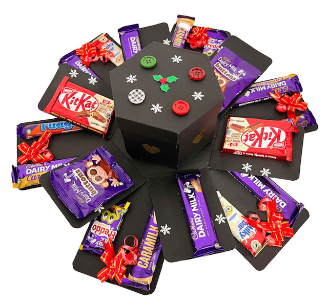 Christmas Chocolate Explosion Box, Fold Out Layer 2